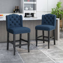 Vienna Fabric Tufted Counter Stool With Nailhead Accents (Set of 2) by HouseOfZazla