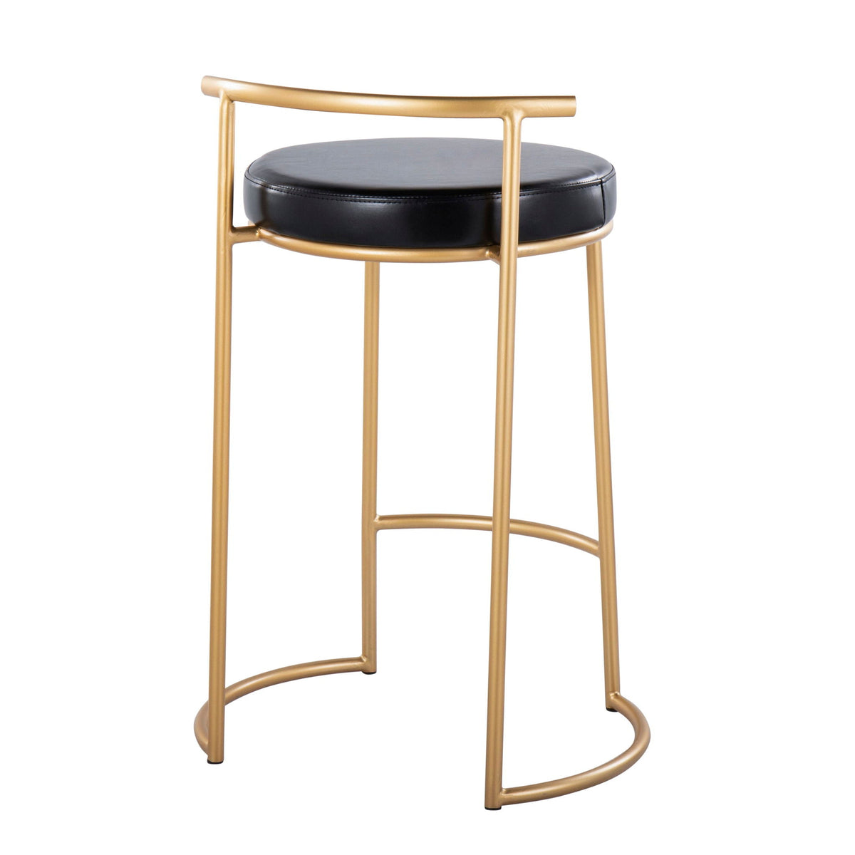 Fuji - Round Contemporary Fixed Height Counter Stool (Set of 2), photo 6 of 10