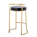 Fuji - Round Contemporary Fixed Height Counter Stool (Set of 2) by HouseOfZazla