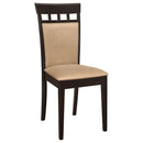 Gianna - 5 Piece Rectangular Dining Set With Table Upholstered Chairs - Cappuccino by HouseOfZazla
