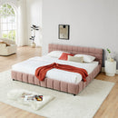Modern Platform Bed Frame With Thick Fabric by Unique Piece Furniture
