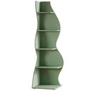 5 Tier Wavy Corner Bookshelf And Plant Stand For Living Room by HouseOfZazla