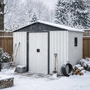 8ft x 4ft Outdoor Metal Storage Shed with Window