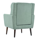 Modern Accent Chair, Teddy Fabric Living Room Chairs Comfy Reading Chair, Mid Century Accent Chair, Lounge Arm Chairs Armchair For Living Room Bedroom - Light Green by HouseOfZazla