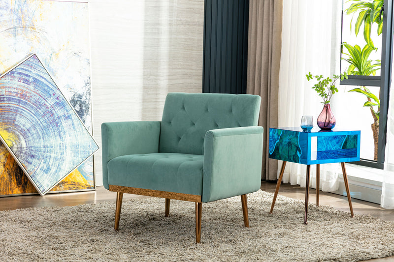 Accent Chair, leisure single sofa with Rose Golden feet