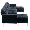 Modern L - Shape Convertible Sectional Sofa With Movable Ottoman by HouseOfZazla