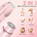 2-in-1 Women’s Bikini & Body Shaver – Waterproof, Rechargeable, Dual Head