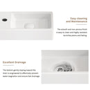 Wall Mounted Bathroom Sink With Faucet And Drain
