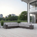 Rattan Sectional Sofa Set With Cushions by HouseOfZazla