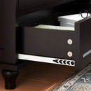 Minimalist Buffet Cabinet With Double Glass Doors And Drawer by HouseOfZazla