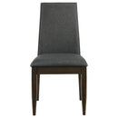 Wes Upholstered Dining Side Chair Dark Walnut (Set of 2)