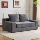 Comfortable Deep Seat Loveseat Sofa Bed, Reversible Cushion With Pillows by HouseOfZazla