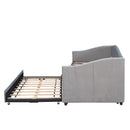 Upholstered Daybed Sofa Bed With Trundle Bed And Wood Slat by HouseOfZazla