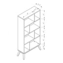 Walker Edison | Minimalist Two Tone Bookshelf Storage Cabinet