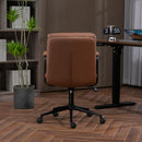 Office Chair, Mid Back Home Office Desk Task Chair With Wheels And Arms Ergonomic Computer Rolling Swivel Chair With Padded Armrest by HouseOfZazla