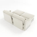 Stylish Sofa With Ottoman And Lumbar Pillows, Ergonomic Design