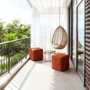 Modern Ottoman Foot Rest With Woven Design by Unique Piece Furniture