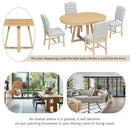 Dining Set With Leaf Round Table And 4 Upholstered Chairs
