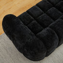 Quilted Cloud Sofa With Rounded Armrests And Piano Key Backrest Design by HouseOfZazla