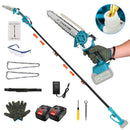 2-IN-1 Cordless Pole Saw And Mini Chainsaw With Extension Pole 21V Battery 8Ó Electric Brushless Pole Chainsaw with Auto Oiler Safety Switch 6.4LBS Li