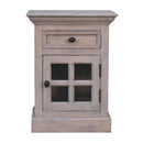 Glazed Bedside Table - Stone White by Unique Piece Furniture