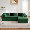 106" Teddy Fabric Boneless Sofa