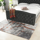 Quarry - 5' X 6.5' Abstract Area Rug - Gray / Orange by HouseOfZazla