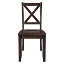 3-Piece Wood Drop Leaf Breakfast Nook Dining Table Set with 2 X-back Chairs for Small Places, Espresso