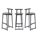 Modern Bar Stools With Backrest For Kitchen (Set of 3) by HouseOfZazla