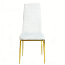 Dining Chair (Set of 4) - Gold / White by HouseOfZazla