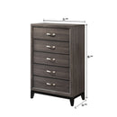 Contemporary 5 Drawer Tall Chest by Unique Piece Furniture