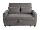 Justine - Convertible Sleeper Loveseat - Brown by HouseOfZazla