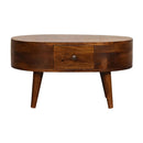 Mini Rounded Coffee Table - Chestnut by Unique Piece Furniture