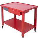 Transmission Teardown Work Station 1 / 2 Ton Capacity Sloping Drain Table Locking Drawer Removable Drain Basin Full-Width Lower Shelf Four 4" Caster Wheels by HouseOfZazla