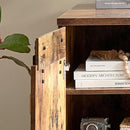 Home Office Desk One Cabinet Three Shelves Faux Barn Door On Metal Euro Hinges Modesty Panel - Distressed Wood by HouseOfZazla