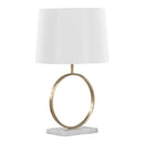 Moon - Contemporary Table Lamp - White / Gold by HouseOfZazla