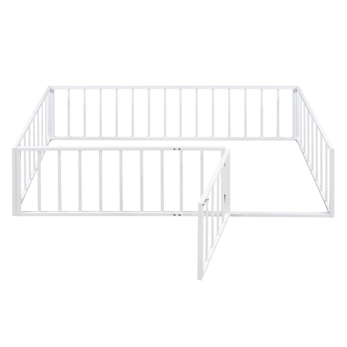 Metal Floor Bed Frame With Fence And Door, photo 26 of 40