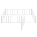 Metal Floor Bed Frame With Fence And Door by Unique Piece Furniture