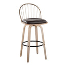 Riley - Industrial / Urban Fixed Height Barstool With Swivel With Removable Cushion (Set of 2) by HouseOfZazla