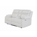 Blanche - Console Reclining Loveseat With LED Lights And Speakers by Unique Piece Furniture