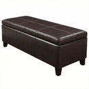 Rectangle Storage Ottoman Bench For Living Room - Brown by HouseOfZazla