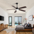 Ceiling Fan With LED Light, 6 Speed Wind, 5 Blades, Remote Control DC Motor by Unique Piece Furniture