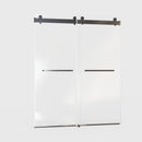 Frameless Double Sliding Soft-Close Shower Door, 3 / 8" (10Mm) Thick SGCC Tempered Glass Door, Matte by HouseOfZazla