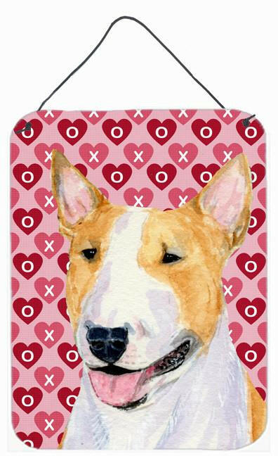 Bull Terrier Hearts Love and Valentine's Day Wall or Door Hanging Prints