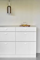 Semi-Circle "Horizon" White Drawer Pulls