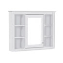Wall Mounted Medicine Cabinet With Mirror, Storage Cabinet Featuring 6 Open Shelves And Adjustable Interior by HouseOfZazla