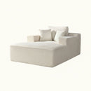 Convertible Chaise Lounge Chair With Wide Armrest & Throw Pillows by HouseOfZazla