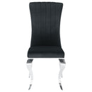 Betty Velvet Upholstered Dining Side Chair Black (Set of 4) by Unique Piece Furniture