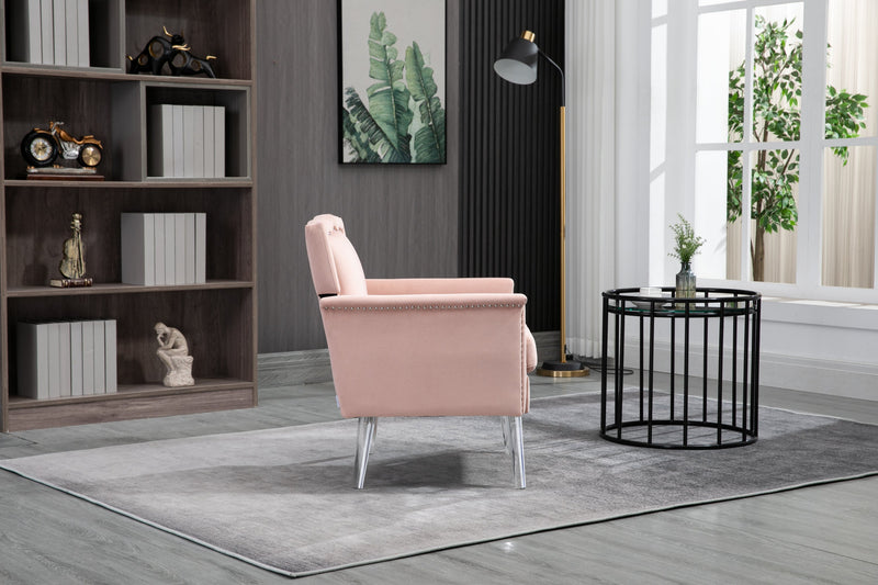 Accent Chair, Living Room Chair / leisure single sofa with acrylic feet