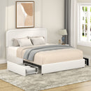 Liv - Patented With Drawers Upholstered Storage Platform Bed by HouseOfZazla